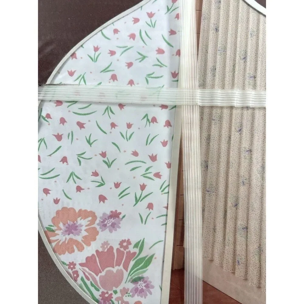 NEW Excell Home Fashions Shower Curtain Pink & White Floral VTG 70